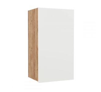 Επιτοίχιο ντουλάπι κουζίνας Soft Λευκό με βελανιδιά Διαστάσεις 40x30,5x72,8εκ AlphaB2B |  Ντουλάπια στο espiti