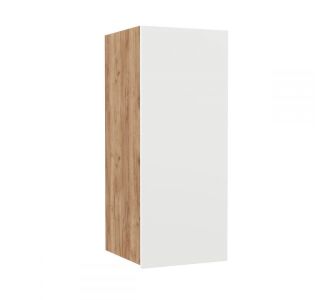 Επιτοίχιο ντουλάπι κουζίνας Soft Λευκό με βελανιδιά Διαστάσεις 30x30,5x72,8εκ AlphaB2B |  Ντουλάπια στο espiti