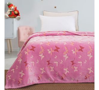 Κουβέρτα μονή φωσφορίζουσα Art 6138  160x220 Ροζ   Beauty Home |  Κουβέρτες Παιδικές στο espiti