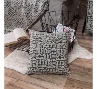 Μαξιλαροθήκη Letters 03 - 45x45cm με γέμιση letters-pillow-03-53586 Teoran |  Μαξιλάρια διακοσμητικά στο espiti