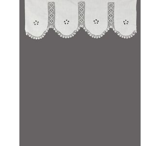 κουρτίνα 3378 (80cm x 40cm) λευκό με τούνελ 6978000001150 SilkFashion |  Ετοιμες κουρτίνες με σχέδιο στο espiti