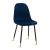 Καρέκλα Sila pakoworld βελούδο μπλε-μαύρο χρυσό πόδι |  Καρέκλες στο espiti