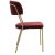 Καρέκλα Livio pakoworld βελούδο μπορντό-χρυσό πόδι |  Καρέκλες στο espiti