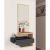 Κονσόλα-τουαλέτα κρεβατοκάμαρας Sabine pakoworld με καθρέπτη ανθρακί-φυσικό 40x31.5x90εκ |  Συρταριέρες -Κονσόλες στο espiti