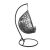 Κούνια Hudson pakoworld κρεμαστή μέταλλο-pp-μαξιλάρι γκρι 109x119x195εκ |  Κούνιες στο espiti
