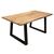 Τραπέζι Miles pakoworld μασίφ ξύλο 4εκ φυσικό-πόδι μαύρο 160x90x79εκ |  Τραπέζια στο espiti
