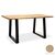 Τραπέζι Miles pakoworld μασίφ ξύλο 4εκ φυσικό-πόδι μαύρο 160x90x79εκ |  Τραπέζια στο espiti
