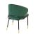 Καρέκλα Nalu pakoworld βελούδο σκούρο πράσινο-μαύρο χρυσό πόδι |  Καρέκλες στο espiti