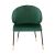 Καρέκλα Nalu pakoworld βελούδο σκούρο πράσινο-μαύρο χρυσό πόδι |  Καρέκλες στο espiti