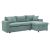 Γωνιακός καναπές-κρεβάτι αναστρέψιμος Lilian pakoworld ύφασμα πράσινο μέντας 225x148x81εκ |  Καναπέδες γωνιακοί στο espiti