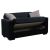 Kαναπές κρεβάτι Vox pakoworld 2θέσιος ύφασμα μαύρο 148x77x80εκ |  Καναπέδες στο espiti
