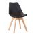 Καρέκλα GROUGH Μαύρο PP/PU/Ξύλο 49x56x83cm 14600015 ArteLibre |  Καρέκλες στο espiti