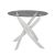 Τραπέζι HEKLA Λευκό/Γκρι Γυαλί/Μέταλλο 90x90x74cm 14320032 ArteLibre |  Τραπέζια στο espiti