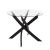 Τραπέζι KATLA Μαύρο/Διάφανο/Χρώμιο Γυαλί/Μέταλλο 90x90x74cm 14320035 ArteLibre |  Τραπέζια στο espiti