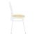 Καρέκλα Βιέννης pakoworld pe rattan μπεζ-μέταλλο λευκό |  Καρέκλες στο espiti