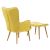 Πολυθρόνα Maddison με υποπόδιο-μαξιλάρι pakoworld βελούδο κίτρινο-φυσικό 68x72x98εκ |  Πολυθρόνες σαλονιού στο espiti