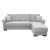 Γωνιακός καναπές κρεβάτι αναστρέψιμος Pasion pakoworld ύφασμα γκρι 240x155x84εκ |  Καναπέδες γωνιακοί στο espiti