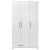 Ντουλάπα ρούχων Dynamic pakoworld τρίφυλλη με συρτάρι χρώμα λευκό 103x52x187εκ |  Ντουλάπες ρούχων στο espiti