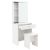 Τουαλέτα κρεβατοκάμαρας Zelia  pakoworld με καθρέπτη και σκαμπό χρώμα λευκό 60x40.5x151εκ |  Συρταριέρες -Κονσόλες στο espiti