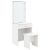 Τουαλέτα κρεβατοκάμαρας Zelia  pakoworld με καθρέπτη και σκαμπό χρώμα λευκό 60x40.5x151εκ |  Συρταριέρες -Κονσόλες στο espiti
