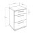 Κομοδίνο - συρταριέρα γραφείου Trendline Megapap από μελαμίνη σε χρώμα λευκό 40x39x57εκ. |  Κομοδίνα στο espiti