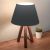 Φωτιστικό επιτραπέζιο Lander Megapap ύφασμα Pvc/ξύλο χρώμα μαύρο/καφέ 22x17x32εκ. |  Επιτραπέζια στο espiti