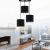 Φωτιστικό οροφής Rosie Megapap υφασμάτινο τρίφωτο χρώμα μαύρο 15x15x90εκ. |  Οροφής στο espiti