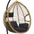 Κρεμαστή κούνια - φωλιά Veronica Megapap με wicker φυσικό & μαύρα μαξιλάρια 108x75x195εκ. |  Κούνιες στο espiti