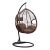 Κρεμαστή κούνια - φωλιά Veronica Megapap με wicker cappuccino & καφέ μαξιλάρια 108x75x195εκ. |  Κούνιες στο espiti