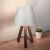 Φωτιστικό επιτραπέζιο Lander Megapap ύφασμα Pvc/ξύλο χρώμα λευκό/καφέ 22x14x32εκ. |  Επιτραπέζια στο espiti