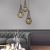 Φωτιστικό οροφής Chavi Megapap E27 μεταλλικό τρίφωτο χρωμα χρυσό 40x40x90εκ. |  Οροφής στο espiti