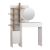 Τουαλέτα με καθρέπτη Mup Megapap από μελαμίνη χρώμα λευκό - φυσικό οξιάς 105x35x151εκ. |  Συρταριέρες -Κονσόλες στο espiti