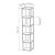 Βιβλιοθήκη γωνιακή Piano Megapap από μελαμίνη χρώμα λευκό 31,4x31,4x158,9εκ. |  Βιβλιοθήκες στο espiti