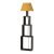 Φωτιστικό δαπέδου Tower Megapap υφασμάτινο - μελαμίνης χρώμα ανθρακί/κίτρινο 40x19,8x168εκ. |  Δαπέδου στο espiti
