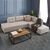 Γωνιακός καναπές - κρεβάτι Manama Megapap δεξιά γωνία υφασμάτινος χρώμα κρεμ 280x206x85εκ. |  Καναπέδες-Κρεβάτι στο espiti