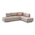 Γωνιακός καναπές - κρεβάτι Manama Megapap δεξιά γωνία υφασμάτινος χρώμα κρεμ 280x206x85εκ. |  Καναπέδες-Κρεβάτι στο espiti