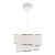 Φωτιστικό οροφής Fanny Megapap E27 υφασμάτινο μονόφωτο χρώμα λευκό - χρυσό Φ30x70εκ. |  Οροφής στο espiti