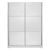 Ντουλάπα ρούχων Chase pakoworld δίφυλλη με συρόμενες πόρτες χρώμα λευκό 152.5x56.5x185εκ |  Ντουλάπες ρούχων στο espiti