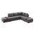 Γωνιακός καναπές - κρεβάτι Fly Megapap δεξιά γωνία υφασμάτινος χρώμα ανθρακί 280x210x80εκ. |  Καναπέδες-Κρεβάτι στο espiti