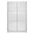 Ντουλάπα ρούχων Griffin pakoworld δίφυλλη με συρόμενες πόρτες χρώμα λευκό 121x56.5x180.5εκ |  Ντουλάπες ρούχων στο espiti