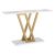 Κονσόλα Wirmo pakoworld λευκό μαρμάρου μελαμίνης-πόδι χρυσό μέταλλο 110x30x80εκ |  Συρταριέρες -Κονσόλες στο espiti