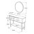 Τουαλέτα κρεβατοκάμαρας-καθρέπτης Wardio pakoworld μελαμίνης λευκό-μαύρο 100x29.5x76εκ |  Συρταριέρες -Κονσόλες στο espiti