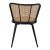 Καρέκλα Daniele pakoworld φυσικό pe rattan-ανθρακί pu-μαύρο μέταλλο 46.5x57.5x77.5εκ |  Καρέκλες στο espiti