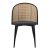 Καρέκλα Riccardo pakoworld φυσικό pe rattan-ανθρακί pu-μαύρο μέταλλο 56x52x82εκ |  Καρέκλες στο espiti
