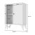 Κονσόλα - Ντουλάπι Felix Flat Megapap χρώμα λευκό 65,4x30x80,4εκ. |  Συρταριέρες -Κονσόλες στο espiti