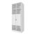 Βιβλιοθήκη με ντουλάπι Felix Megapap χρώμα λευκό 65,4x40x166,8εκ. |  Ντουλάπια στο espiti