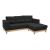 Γωνιακός καναπές αναστρέψιμος Mirabel pakoworld μαύρο ύφασμα-φυσικό ξύλο 250x184x100εκ |  Καναπέδες γωνιακοί στο espiti