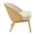 Καρέκλα Sarian pakoworld μπεζ ύφασμα-rubberwood φυσικό πόδι 69,5x71x70.5εκ |  Καρέκλες στο espiti