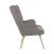 Πολυθρόνα Fluffy pakoworld ύφασμα γκρι-πόδι rubberwood φυσικό 75x69x96εκ |  Πολυθρόνες σαλονιού στο espiti