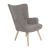 Πολυθρόνα Fluffy pakoworld ύφασμα γκρι-πόδι rubberwood φυσικό 75x69x96εκ |  Πολυθρόνες σαλονιού στο espiti